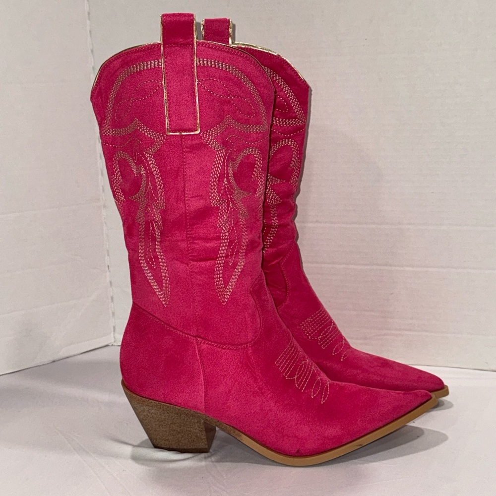 Reitoye Cowboy Boots for Women Embroidery Western Size 8.5